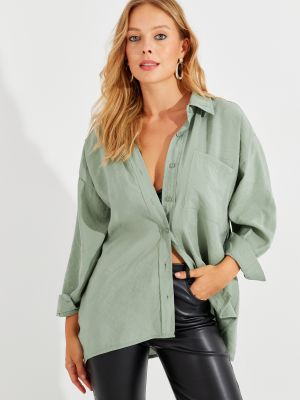 Oversized košile Cool & Sexy zelená