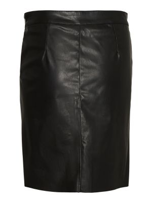 Kožená sukňa Vero Moda čierna