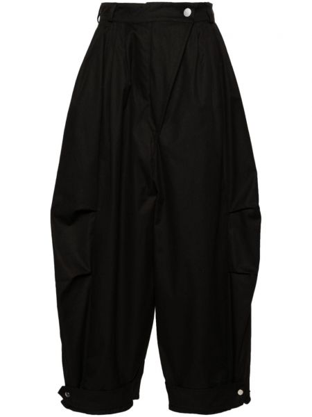 Široké kalhoty Niccolò Pasqualetti černé