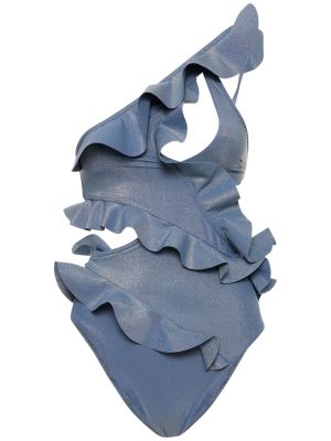 Asimetrični jednodijelni kupaći kostim Zimmermann plava