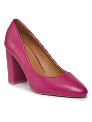 Pantofi cu toc cu toc Lasocki roz