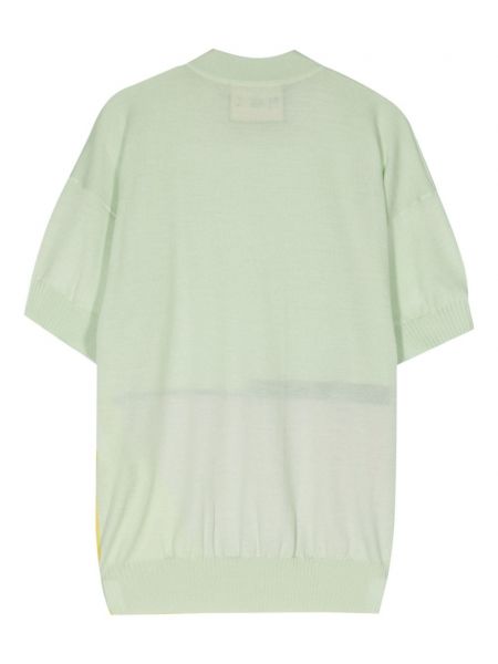 Vilnonis marškinėliai iš merino vilnos Plan C žalia