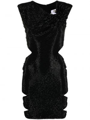 Мини рокля с кристали Philipp Plein черно