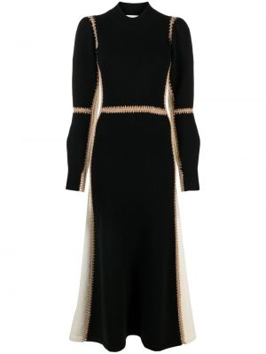 Плетена рокля Chloé черно
