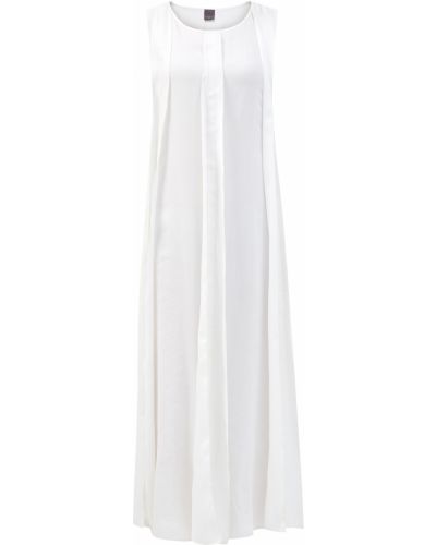 Деловое платье с вышивкой из вискозы Lorena Antoniazzi, белое