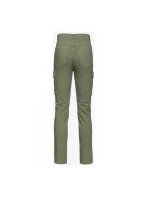 Pantalones cargo de cintura alta skinny Pinko verde