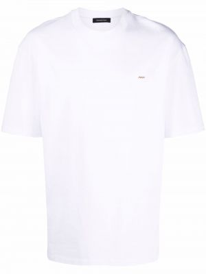 T-shirt mit stickerei Zegna weiß