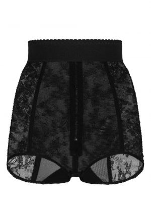 Pantaloni culottes din dantelă Dolce & Gabbana negru