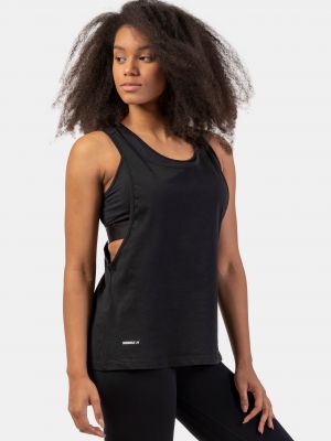 Relaxed fit top Nebbia črna