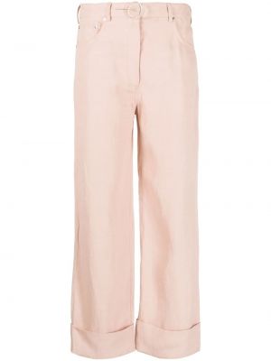 Rovné kalhoty Stella Mccartney růžové