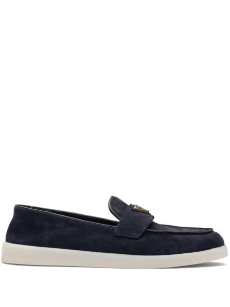 Leder loafers Prada blau