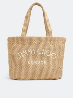 Большая сумка Jimmy Choo бежевая