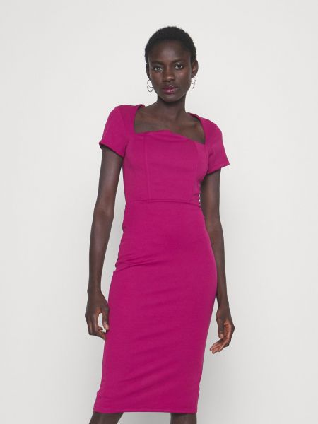 Платье мини с коротким рукавом Wal G фиолетовое