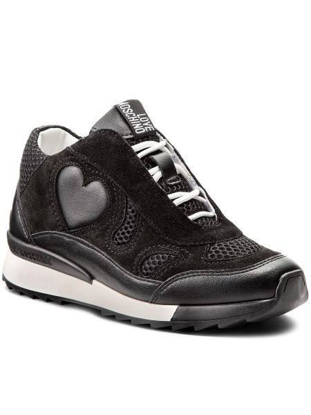Sneakerși Love Moschino negru