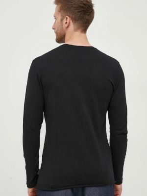 Tricou cu mânecă lungă din bumbac Sisley negru