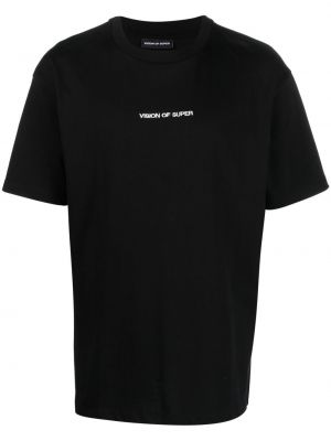 Bavlnené tričko s výšivkou Vision Of Super čierna