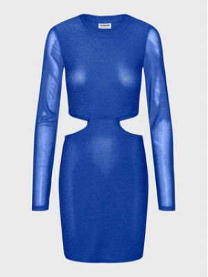 Slim fit koktejlové šaty Noisy May modré