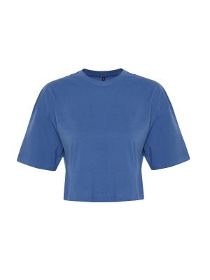 Megztas medvilninis siuvinėtas marškinėliai Trendyol