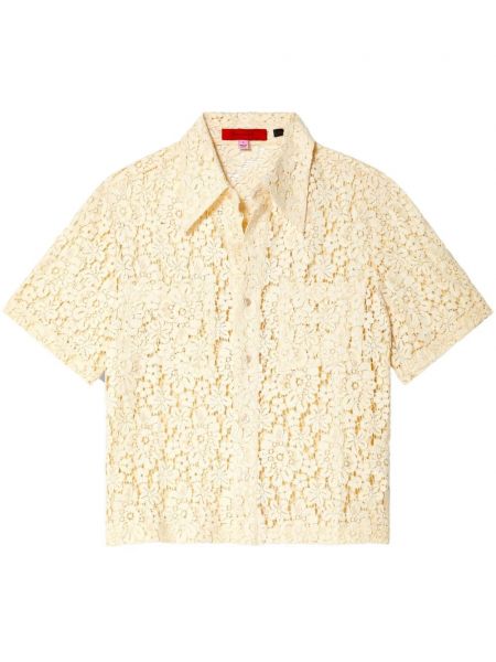 Čipkovaná košeľa Eckhaus Latta biela
