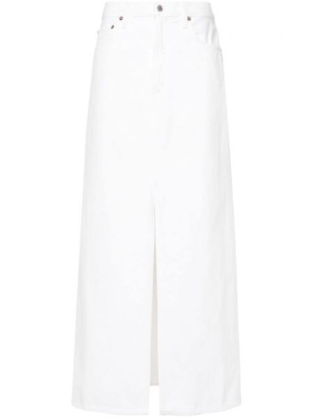 Džínsová sukňa Agolde biela