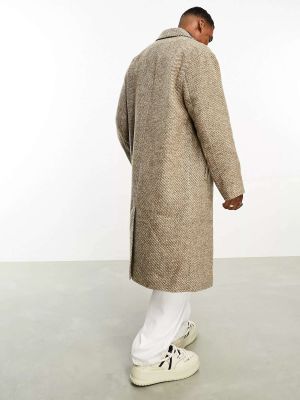 Шерстяное пальто Asos бежевое