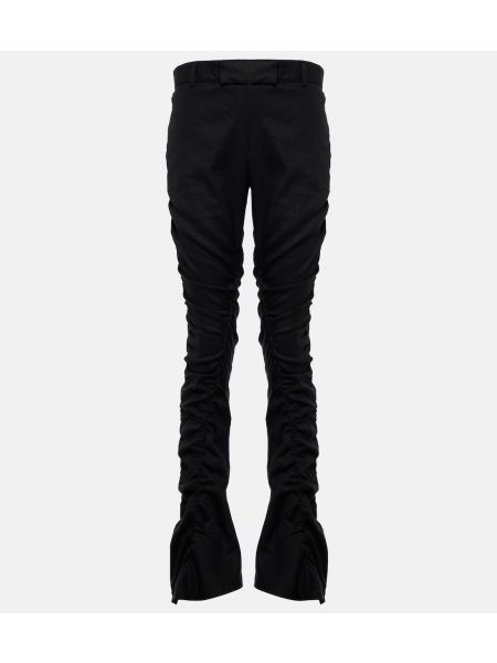 Расклешенные брюки из льна со средней посадкой Acne Studios черный