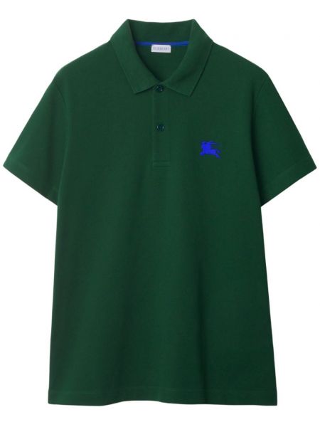 Medvilninis siuvinėtas polo marškinėliai Burberry žalia