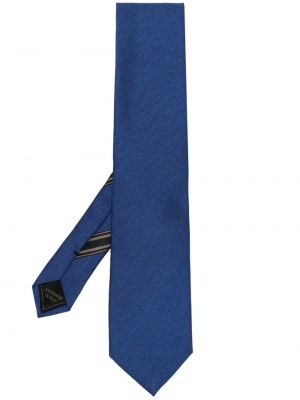 Jedwabny krawat żakardowy Brioni niebieski