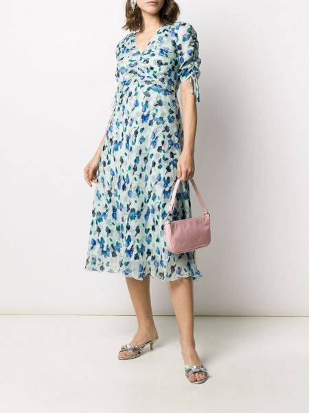 Vestido de flores con estampado Dvf Diane Von Furstenberg azul