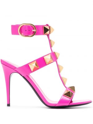 Sandali con tacco con tacco alto Valentino Garavani rosa