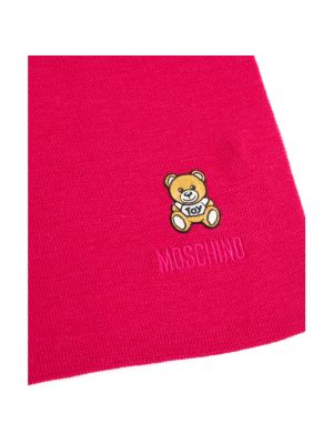 Bufanda de lana Moschino rosa
