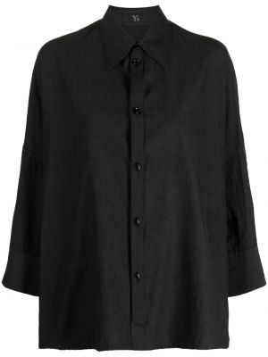 Oversize hemd mit geknöpfter Y's schwarz