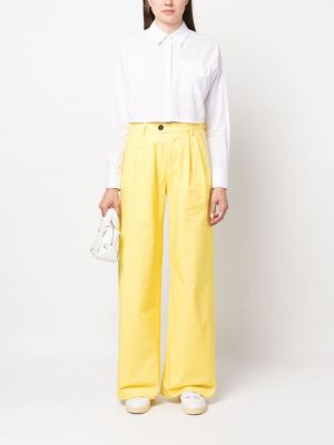 Proste spodnie bawełniane Société Anonyme żółte