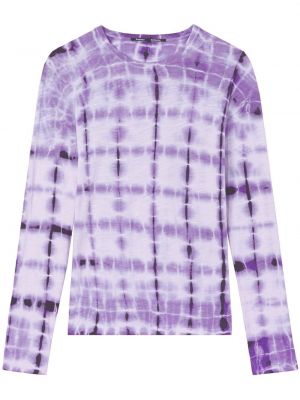 Tie-dye majica s potiskom Proenza Schouler vijolična