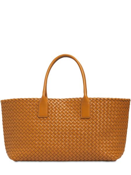 Shoppingväska i läder Bottega Veneta