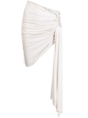 Drapované mini sukně Christopher Esber bílé