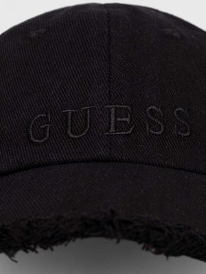 Pamučna kapa Guess crna