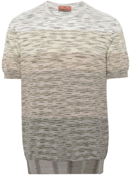 Megztas medvilninis marškinėliai Missoni smėlinė