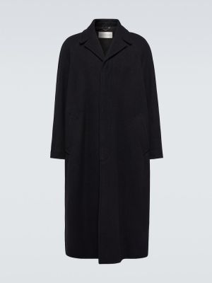 Oversized vlnený kabát Dries Van Noten čierna