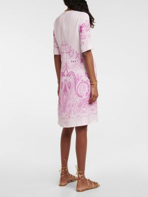 Φόρεμα με σχέδιο Etro ροζ