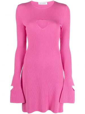 Φόρεμα με μοτίβο καρδιά Mach & Mach ροζ