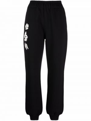 Květinové sportovní kalhoty Ermanno Scervino černé