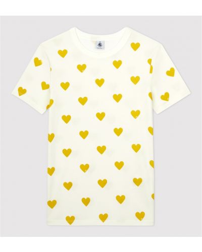 Camiseta de algodón manga corta Petit Bateau amarillo