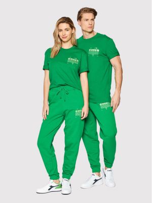 Relaxed fit marškinėliai Diadora žalia