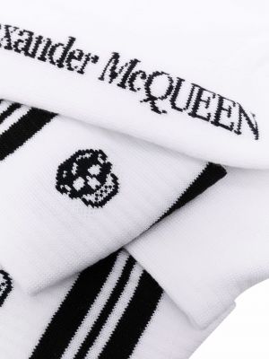 Ponožky s výšivkou Alexander Mcqueen bílé