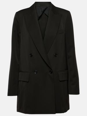 Мохеровый шерстяной пиджак Max Mara черный