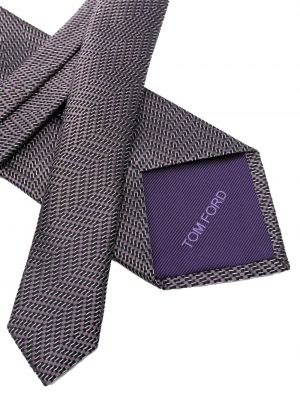 Seiden krawatte mit stickerei Tom Ford lila