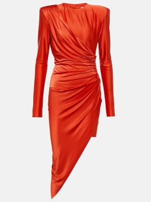 Drapované midi šaty Alexandre Vauthier červená