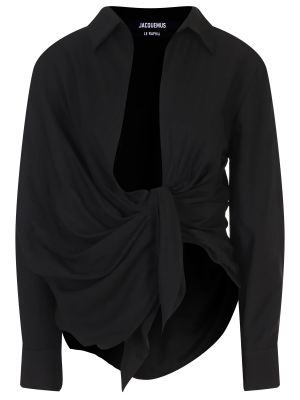 Черная рубашка из вискозы Jacquemus