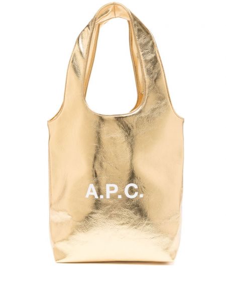 Τσάντα shopper A.p.c. χρυσό